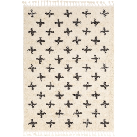 Berber Shag BBE-2310 Area Rug , With Fringe